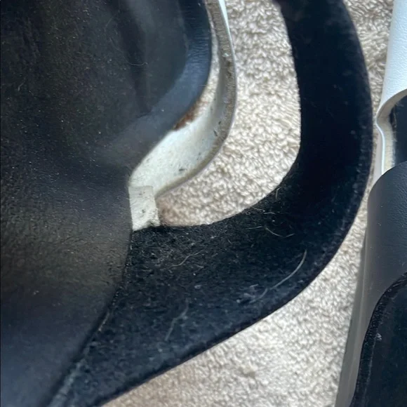 Birkenstock 42 Black/White Slide Sandal - Picture 7 of 10